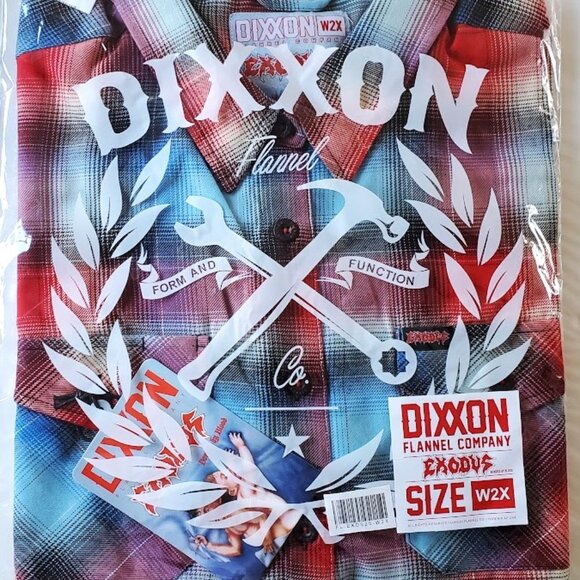 DIXXON Flannel x EXODUS Collab Flannel Shirt- Women's 2XL - Picture 7 of 9